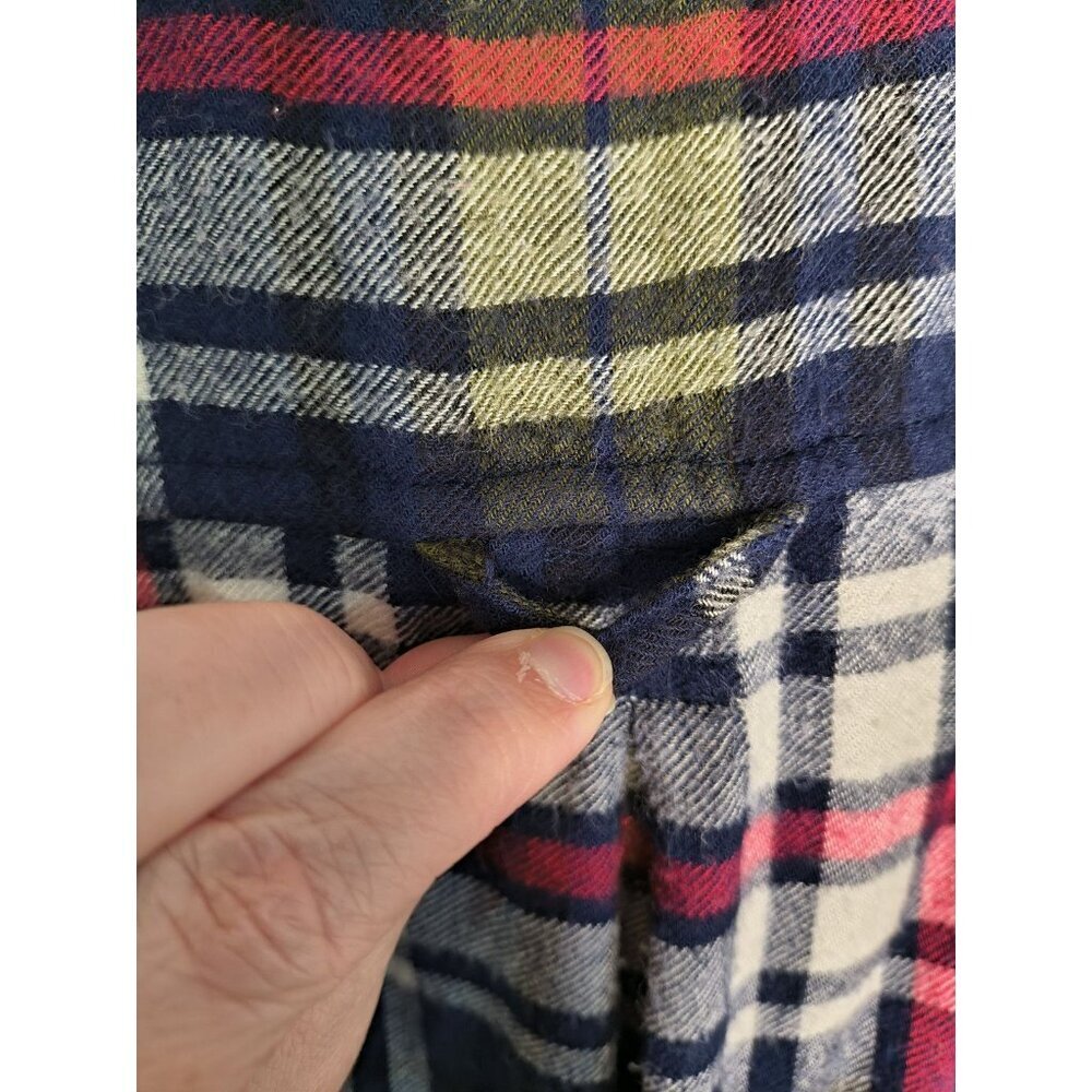 American Eagle Shirt Womens Large Green Plaid Button Up Long Sleeve Flannel SOFT - Picture 8 of 13